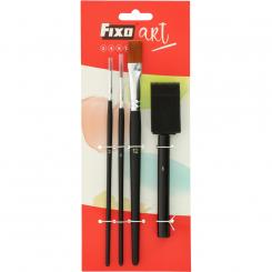FIXO Set 3 Pincel Surtido Y Esponja Fixoart