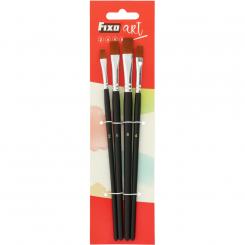 FIXO Set 4 Pincel Plano  Nº 2/4/6/8 Fixoart
