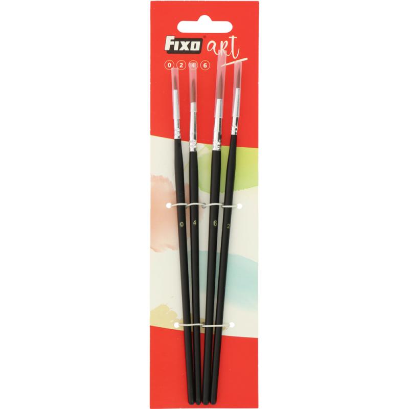 fixo-set-4-pincel-redondo-n-0-2-4-6-fixoart