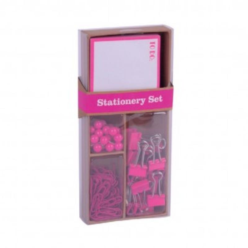 fluorescente-collection-office-set-rosa