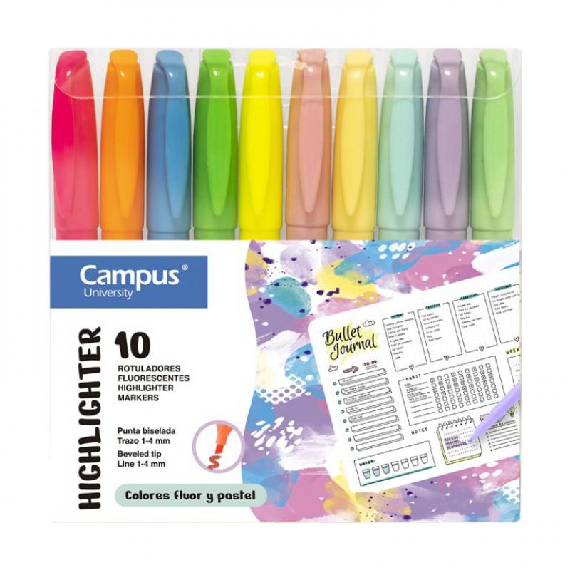 fluorescente-pen-campus-10-colores