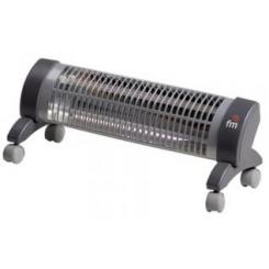 FM Calefacci?n 2302-R Calefactor eléctrico de cuarzo Negro, Gris 1200 W