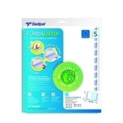 Forro Ajustable Sadipal Pp Trans. 80µ 28 X 55 Cm Blister De 5