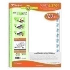 Forro Ajustable Sadipal Pvc Trans. 120µ 28X55 Cm Blister De 5