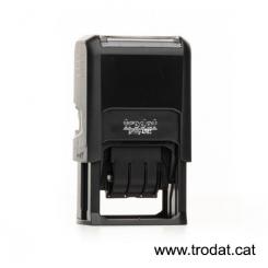 TRODAT Numerador Printy Con Placa PERSONALIZADO 41x24mm Negro almohadilla azul