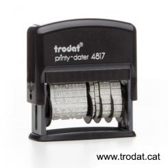 TRODAT Formulario-Fechador Printy 3,8mm Negro almohadilla negra