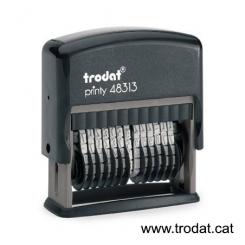 TRODAT Numerador Printy 13 Bandas Negro almohadilla negra 3,8mm