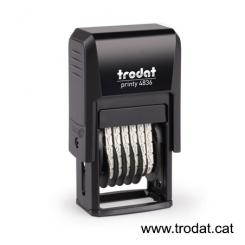 TRODAT Numerador Printy 6 Bandas Negro almohadilla negra 3,8mm