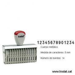 TRODAT Numeradores MANUAL A Bandas De Goma Serie Classica 14 bandas 5mm