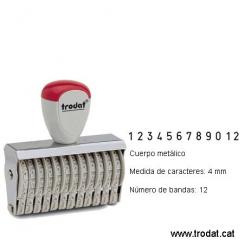 TRODAT Numeradores MANUAL A Bandas De Goma Serie Classica 12 bandas 4mm