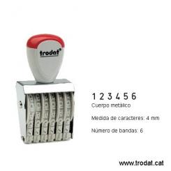 TRODAT Numeradores MANUAL A Bandas De Goma Serie Classica 6 bandas 4mm