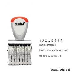 TRODAT Numeradores MANUAL A Bandas De Goma Serie Classica 8 bandas 4mm