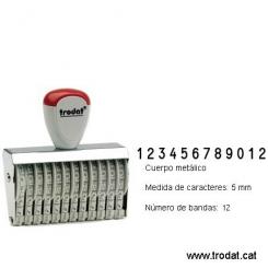 TRODAT Numeradores MANUAL A Bandas De Goma Serie Classica 12 bandas 5mm
