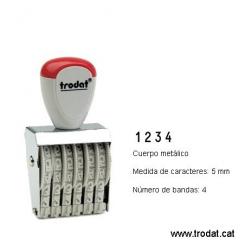 TRODAT Numeradores MANUAL A Bandas De Goma Serie Classica 4 bandas 5mm
