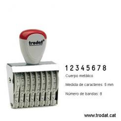 TRODAT Numeradores MANUAL A Bandas De Goma Serie Classica 8 bandas 5mm