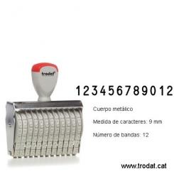 TRODAT Numeradores MANUAL A Bandas De Goma Serie Classica 12 bandas 9mm