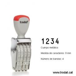 TRODAT Numeradores MANUAL A Bandas De Goma Serie Classica 4 bandas 9mm