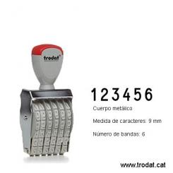 TRODAT Numeradores MANUAL A Bandas De Goma Serie Classica 6 bandas 9mm