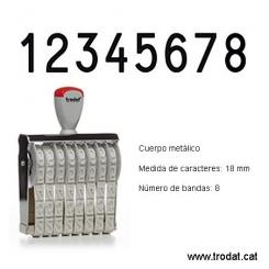 TRODAT Numeradores MANUAL A Bandas De Goma Serie Classica 8 bandas 18mm