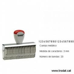 TRODAT Numeradores MANUAL A Bandas De Goma Serie Classica 20 bandas 3mm