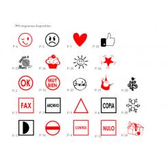 TRODAT Pictograma EMOJI ENFADO Printy 12x12mm almohadilla negra