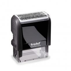 TRODAT Sello con placa para protección de datos Printy 47x18mm Negro almohadilla negra