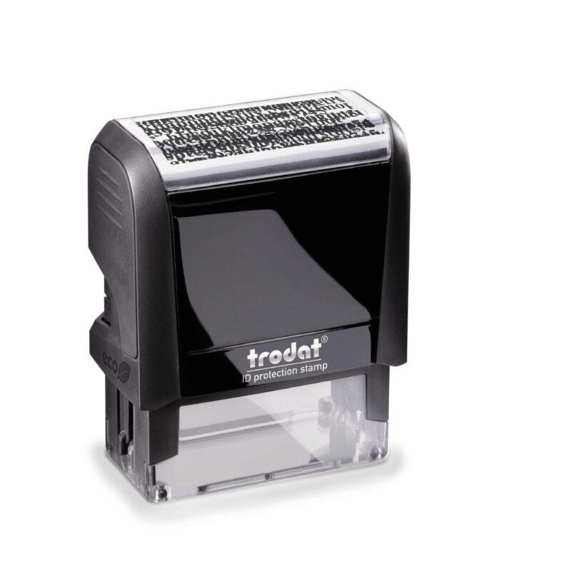 Framun Sello con placa para protección de datos Printy 47x18mm Negro almohadilla negra