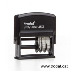 TRODAT Sello Fechador Printy PERSONALIZADO 26x9mm Negro almohadilla negra