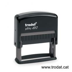 TRODAT Sello Printy PERSONALIZADO 50x10mm negro almohadilla negra