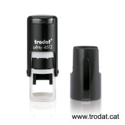 TRODAT Sello Printy Redondo PERSONALIZADO 12mm diámetro Negro almohadilla negra