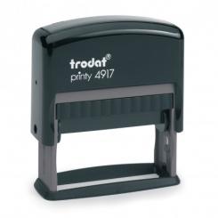 TRODAT Sello Printy PERSONALIZADO 50x10mm negro almohadilla azul