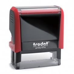 TRODAT Sello Printy PERSONALIZADO 64x26mm negro almohadilla azul