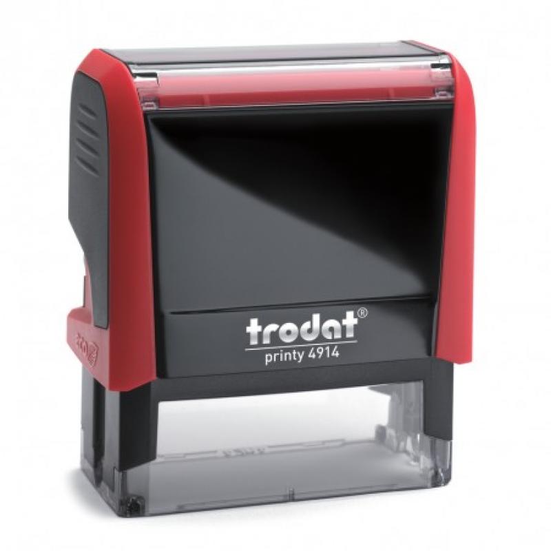 Framun Sello Printy PERSONALIZADO 64x26mm negro almohadilla roja