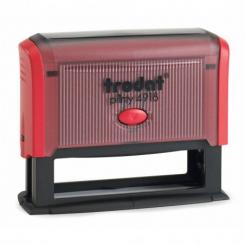 TRODAT Sello Printy PERSONALIZADO 75x15mm rojo almohadilla azul