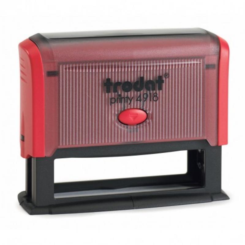 Framun Sello Printy PERSONALIZADO 75x15mm rojo almohadilla azul