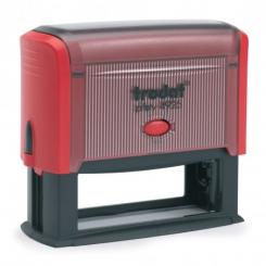 TRODAT Sello Printy PERSONALIZADO 82x25mm rojo almohadilla azul