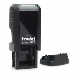 TRODAT Sello Printy PERSONALIZADO Con Tapa 16x6mm Negro almohadilla azul