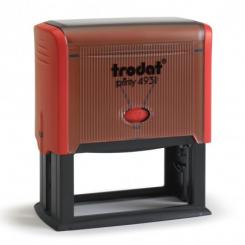 TRODAT Sello Printy PERSONALIZADO Negro 70x30mm almohadilla azul