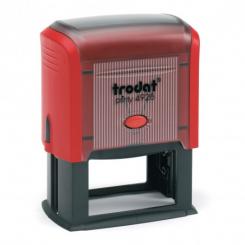 TRODAT Sello Printy PERSONALIZADO rojo 60x33mm almohadilla roja