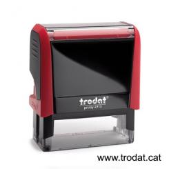 TRODAT Sello Printy PERSONALIZADO 58x22mm rojo almohadilla negra