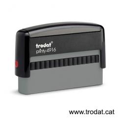 TRODAT Sello Printy PERSONALIZADO 70x10mm rojo almohadilla negra