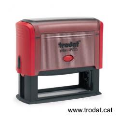 TRODAT Sello Printy PERSONALIZADO 82x25mm rojo almohadilla negra