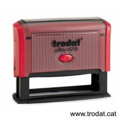 TRODAT Sello Printy PERSONALIZADO 75x15mm rojo almohadilla negra