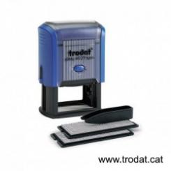 TRODAT Sello Printy con imprentilla Typomatic 4929 50x30mm almohadilla azul