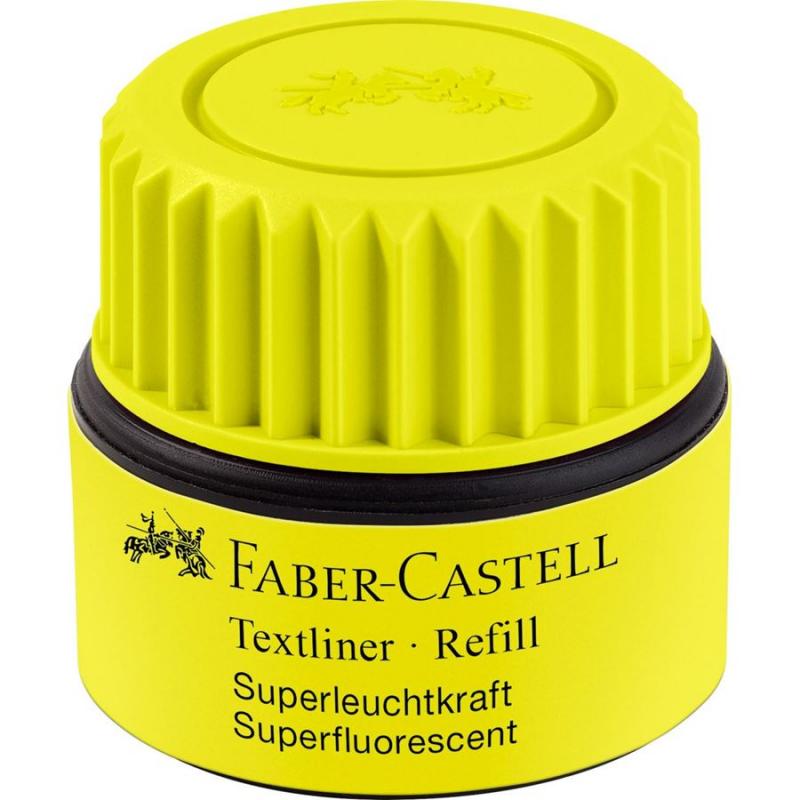 Frasco de tinta FABER-CASTELL TEXTLINER 30 ml. Amarillo