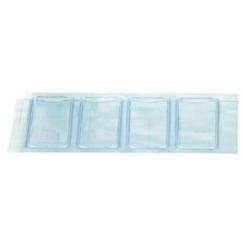 Funda Adhesiva Iberplas Pvc 300µ Tira De 4 Tarjeteros Para Lomo 40X80Mm Paquete De 40