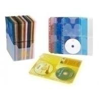 Funda Cd/Dvd Carchivo Pp A4 Con 11 Talad. (4 Cd + 4 Tarj.) Colores
