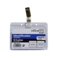 Funda Distintivo Office Box Rigido 92016 Con Pinza Para Tarjetas De Identificacion Y Pases De Seguridad Paquete De 10