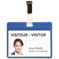 Funda Distintivo Tarifold Pvc Con Pinza 82,5X103Mm Azul Paquete De 25