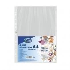 Funda Multitaladro Forofis Pp 80µ Liso A4 11 Tal.Rfzo. Paquete De 100